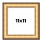 Square Traditional Gold Picture Frame - UV Acrylic, Foam Board Backing, Hanging Hardware